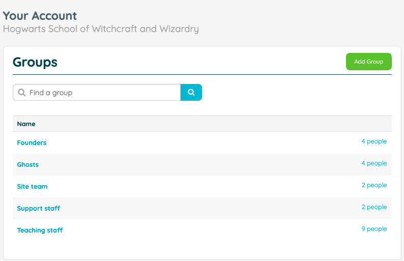 How do I set up groups for my users?